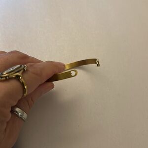 Gold Heart Cutout Bracelet Stainless Steel